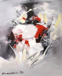 Mashkoor Raza, 24 x 30 Inch, Oil on Canvas, Abstract Painting, AC-MR-506